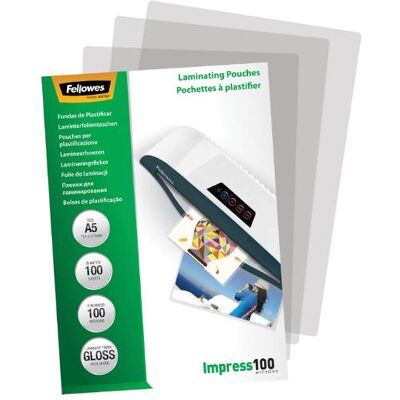 Laminat FELLOWES A5 100mic klar 100/fp Laminat FELLOWES A5 100mic klar 100/fp