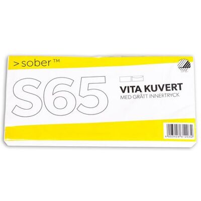 SOBER Kuvert konsument fp S65 FH vit 50/fp SOBER Kuvert konsument fp S65 FH vit 50/fp