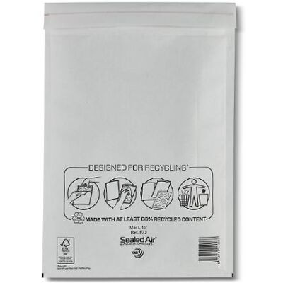 Sealed Air Bubbelpåse F/3 220x330mm vit 100/fp Sealed Air Bubbelpåse F/3 220x330mm vit 100/fp