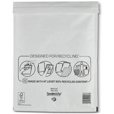 Sealed Air Bubbelpåse G/4 230x330mm vit 100/fp Sealed Air Bubbelpåse G/4 230x330mm vit 100/fp