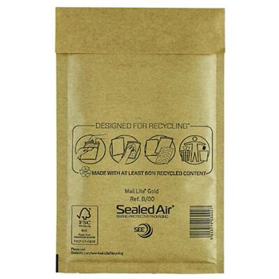 Sealed Air Bubbelpåse 120x210mm brun 200/fp Sealed Air Bubbelpåse 120x210mm brun 200/fp