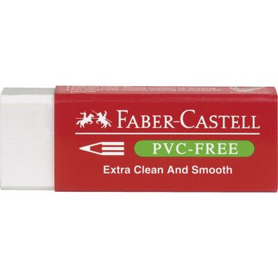 Faber Castell Radergummi plast Pvc-Fri vit Faber Castell Radergummi plast Pvc-Fri vit