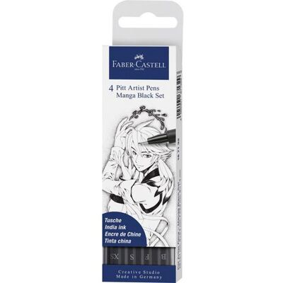 Faber Castell Fiberpenna Pitt Artist Manga Black 4/fp Faber Castell Fiberpenna Pitt Artist Manga Black 4/fp