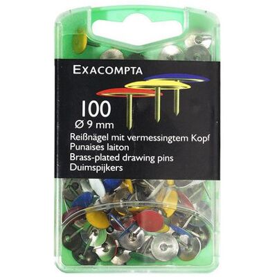 Häftstift EXACOMPTA sort.färger 100/fp Häftstift EXACOMPTA sort.färger 100/fp