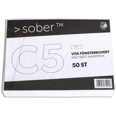 SOBER Kuvert konsument fp C5H2 FH vit 50/fp SOBER Kuvert konsument fp C5H2 FH vit 50/fp