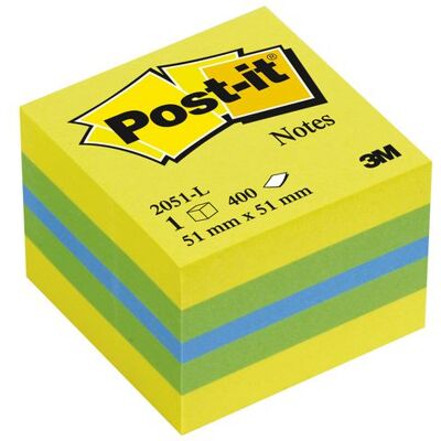 Notes POST-IT minikub 51x51mm lemon Notes POST-IT minikub 51x51mm lemon