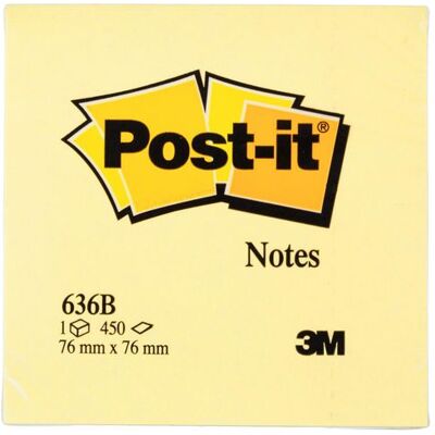 Notes POST-IT kub 2028 76x76 mm gul Notes POST-IT kub 2028 76x76 mm gul