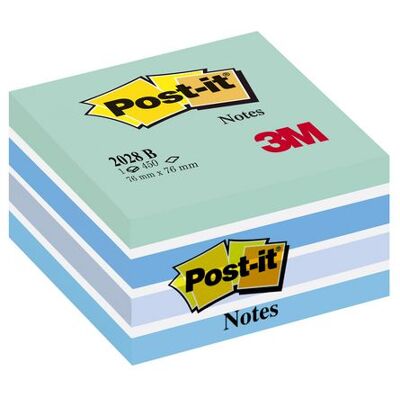 Notes POST-IT kub 76x76mm blå/vit Notes POST-IT kub 76x76mm blå/vit