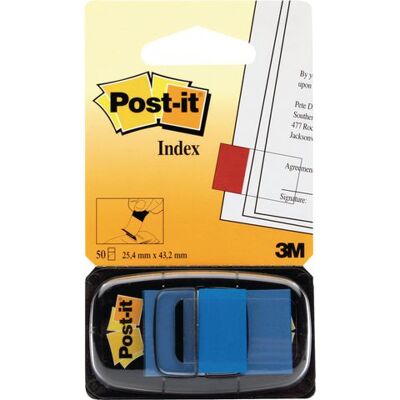 Index POST-IT 25,4x43,2mm blå 50/fp Index POST-IT 25,4x43,2mm blå 50/fp