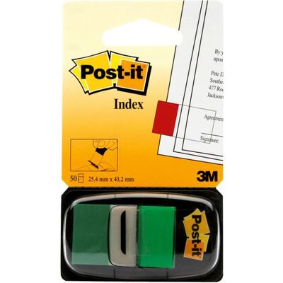 Index POST-IT 25,4x43,2mm grön 50/fp Index POST-IT 25,4x43,2mm grön 50/fp
