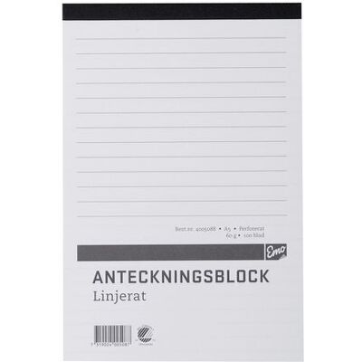 NO BRAND Anteckningsblock A5 100 blad perf linj NO BRAND Anteckningsblock A5 100 blad perf linj