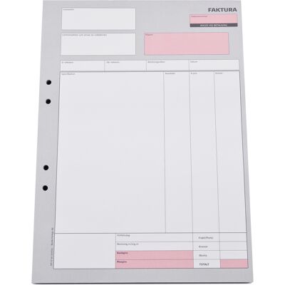 Burde Faktura A4 onumrerade 2x50blad Burde Faktura A4 onumrerade 2x50blad