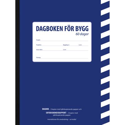 Burde Byggdagbok A4 60 dagars Burde Byggdagbok A4 60 dagars