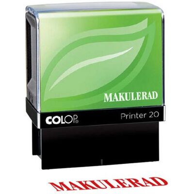 Stämpel standardtext COLOP MAKULERAD Röd Stämpel standardtext COLOP MAKULERAD Röd