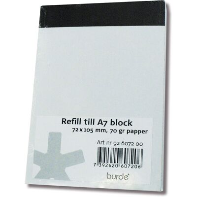 Burde Refill journalistblock A7 2/fp Burde Refill journalistblock A7 2/fp