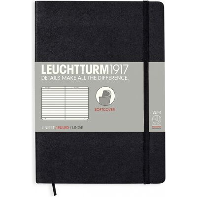 Leuchtturm Anteckningsbok A5 soft linjerad svart Leuchtturm Anteckningsbok A5 soft linjerad svart