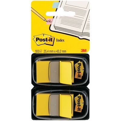 Index POST-IT 25,4x43,2mm gul 100/fp Index POST-IT 25,4x43,2mm gul 100/fp