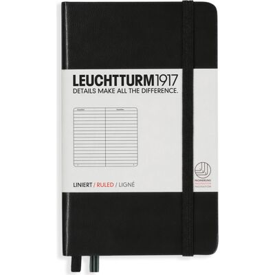Leuchtturm Anteckningsbok A6 Linjerad Black Leuchtturm Anteckningsbok A6 Linjerad Black