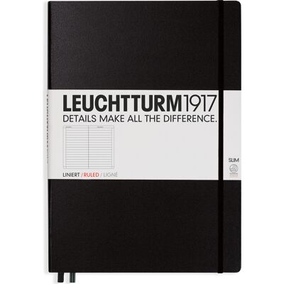 Leuchtturm Anteckningsbok A4+ Linjerat Black Leuchtturm Anteckningsbok A4+ Linjerat Black