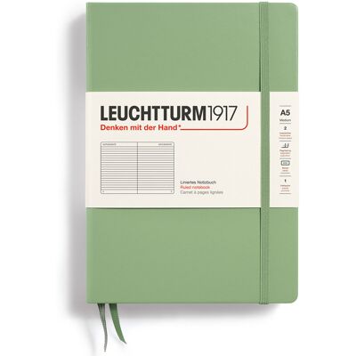 Leuchtturm Anteckningsbok A5 linjerad Sage Leuchtturm Anteckningsbok A5 linjerad Sage