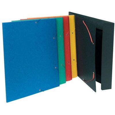 EXACOMPTA Gummibandsmapp 3-klaff A3 600g sort EXACOMPTA Gummibandsmapp 3-klaff A3 600g sort