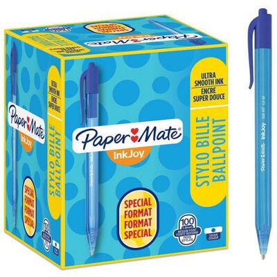 PAPER MATE Kulpenna Inkjoy 100 RT 1,0 blå 100/fp PAPER MATE Kulpenna Inkjoy 100 RT 1,0 blå 100/fp