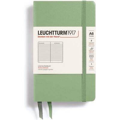 Leuchtturm Anteckningsbok A6 linjerad Sage Leuchtturm Anteckningsbok A6 linjerad Sage