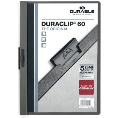 Durable Klämmapp Duraclip 2209 A4 6mm m.grå Durable Klämmapp Duraclip 2209 A4 6mm m.grå