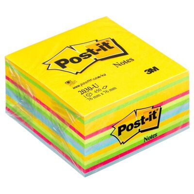 Notes POST-IT kub 76x76mm sort. färger Notes POST-IT kub 76x76mm sort. färger
