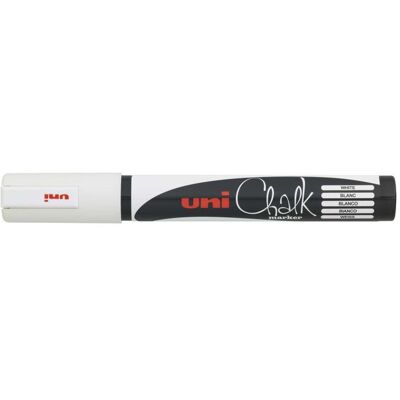 Uni-Ball Vattenbaserad chalk-marker PWE-5M vit Uni-Ball Vattenbaserad chalk-marker PWE-5M vit