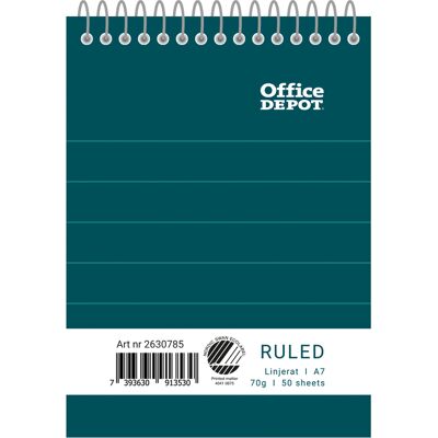 Office Dep Spiralblock A7 50blad linjerat Office Dep Spiralblock A7 50blad linjerat