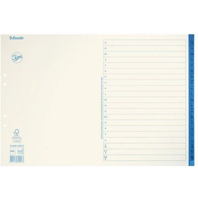 Pappregister JOPA A3L A-Ö vit/blå Pappregister JOPA A3L A-Ö vit/blå