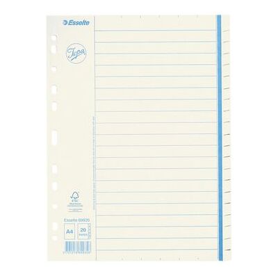 Pappregister JOPA A4 20 flik otr. Pappregister JOPA A4 20 flik otr.