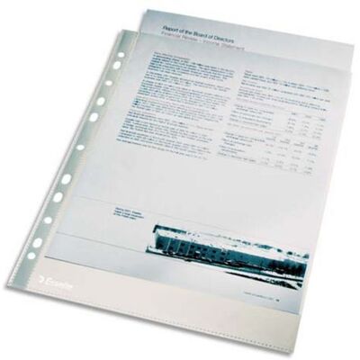ESSELTE Ficka PP A4 0,04 glasklar 100/fp ESSELTE Ficka PP A4 0,04 glasklar 100/fp