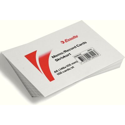 Esselte Skrivkort A6L linjerad 100 st/fp Esselte Skrivkort A6L linjerad 100 st/fp