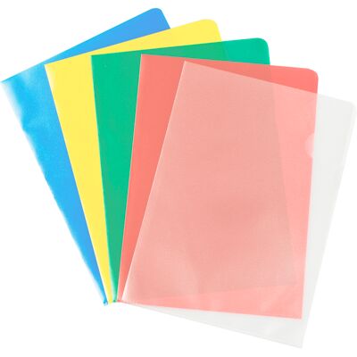 Office Dep Mapp A4 PP 0,12 sorterade färger - transparent, blå, grön, gul, röd 10/fp Office Dep Mapp A4 PP 0,12 sorterade färger - transparent, blå, grön, gul, röd 10/fp