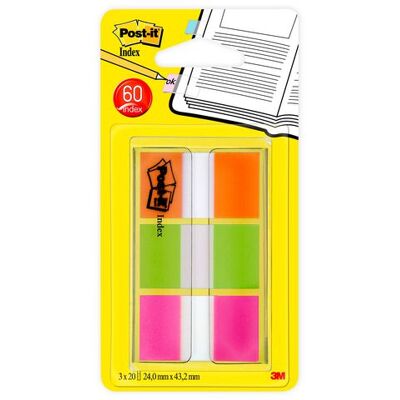 Index POST-IT 24x43,2mm neon 60/fp Index POST-IT 24x43,2mm neon 60/fp