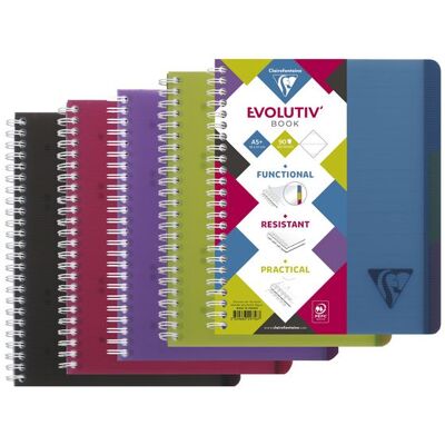 Clairefontaine Ant.block LINICOLOR A5+ 3-flik sort Clairefontaine Ant.block LINICOLOR A5+ 3-flik sort