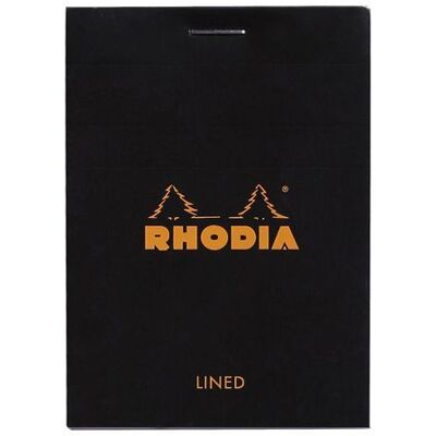 Ant.block RHODIA A7 80b linj svart Ant.block RHODIA A7 80b linj svart
