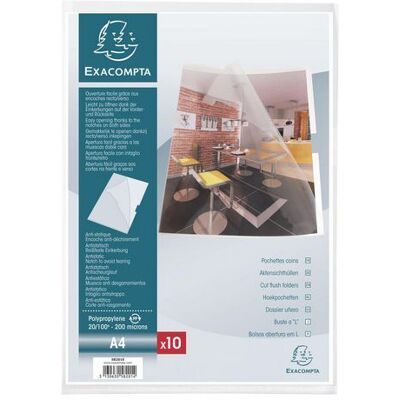 Aktmapp EXACOMPTA A4 0,20mm klar 10/fp Aktmapp EXACOMPTA A4 0,20mm klar 10/fp