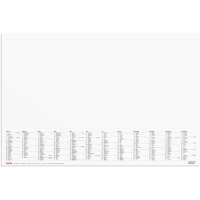Burde Kalender Skrivunderlägg Elegant 2027 Burde Kalender Skrivunderlägg Elegant 2027