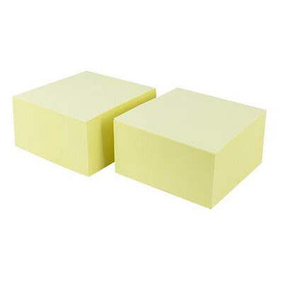 Notes LYRECO kub prem 76x76mm gul 2/fp Notes LYRECO kub prem 76x76mm gul 2/fp