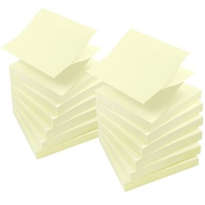 Notes LYRECO prem ZZ 75x75mm gul 12/fp Notes LYRECO prem ZZ 75x75mm gul 12/fp