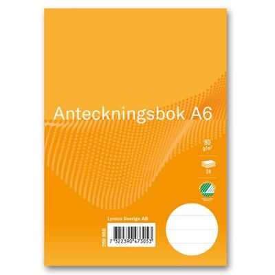 NO BRAND Ant.bok FORMAT A6 linj 24 blad NO BRAND Ant.bok FORMAT A6 linj 24 blad