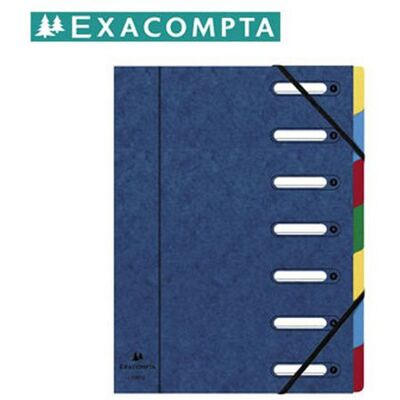 Sorteringsmapp EXACOMPTA 7-flik blå Sorteringsmapp EXACOMPTA 7-flik blå