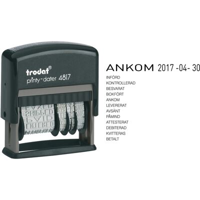 Stämpel Datum/Text Trodat 4817 Stämpel Datum/Text Trodat 4817