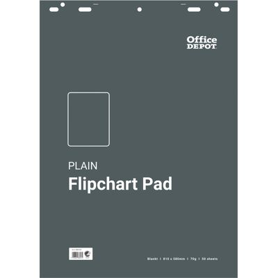 Blädderblock Office Depot 580 x 810 mm olinjerad 50 blad/block Blädderblock Office Depot 580 x 810 mm olinjerad 50 blad/block