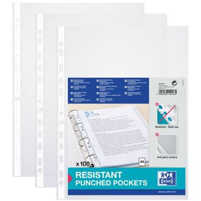 Plastficka OXFORD A4 0,09 klar 100/fp Plastficka OXFORD A4 0,09 klar 100/fp