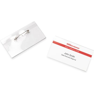 Namnskylt Office Depot 75 x 40 mm nål 50 st/fp Namnskylt Office Depot 75 x 40 mm nål 50 st/fp