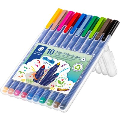 Fiberpenna Triplus Staedtler 1,0 10 st/fp Fiberpenna Triplus Staedtler 1,0 10 st/fp